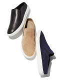 Verrell Suede Open-Back Skate Sneaker, Woodsmoke