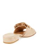 Giftwrap Suede Bow Slide Sandal