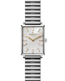 Shirley 32mm Bracelet Watch with Diamonds, White/Silver