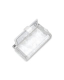Lara Acrylic Ice Clutch Bag, White