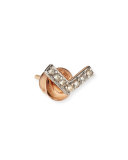 Sheriff Star 14K Rose Gold & Diamond Chevron Stud Earring