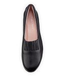 Tamera Leather Wedge Pump, Black