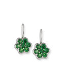 Platinum & Tsavorite Floral Drop Earrings