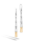 Bamboo Silver & 18K Stick Drop Earrings