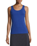 Perfect Scoop-Neck Tank, Wild Blue, Petite