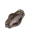 Skorpios Braid-Trim Leather Shoulder Bag, Elephant