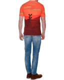 Cowboy-Print Short-Sleeve Tee, Orange Multi