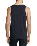 Speckled Jersey Tank Top, Navy