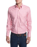 Check Long-Sleeve Oxford Shirt, Red