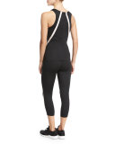 Exerciser Capri Leggings, Black/Blush