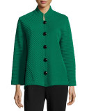 Wool Ottoman Easy Jacket, Emerald