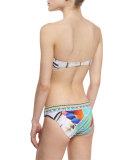 Printed Two-Piece Bandeau & Wide Hipster Bikini