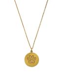 18k Diamond Paw Disc Pendant Necklace