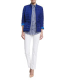 3/4-Sleeve Checkered Shirt