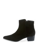Fenella Velvet Bootie, Black