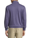 Heather Interlock Quarter-Zip Sweater