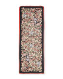 Jean Printed Silk Stole, Black/Red