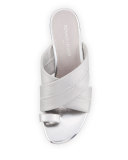 Toto Toe Ring Low-Heel Sandal, Silver