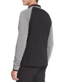 Colorblock Thermal Baseball T-Shirt, Black