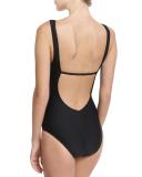 Chain Reaction One-Piece Swimsuit, Black