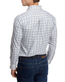 NanoLuxe Multi-Tattersall Sport Shirt, Tarheel Blue