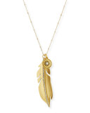 Oversized Feather Talisman Necklace
