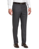 Parker Flat-Front Super 130s Wool Trousers