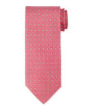 Gancini-Print Silk Tie, Pink