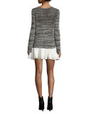 Stretch Twill Eyelet Skirt, White