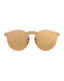 Leonard Mask Sunglasses, Rose Gold