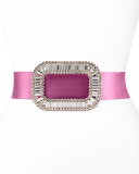 Pilgrim Crystal-Buckle Belt, Fuchsia