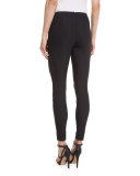 Bi-Stretch Scuba Cropped Leggings, Caviar