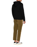 Sequin-Logo Hooded Sweatshirt, Black/Gold