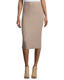 Fisher Project Luxe Wool Ribbed-Knit Pencil Skirt