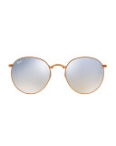 Icons Round Flash Folding Sunglasses, Bronze