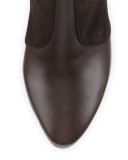 Gaetanina Paneled Red Sole Bootie, Taupe