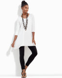 Interlock-Knit High-Low Tunic, Plus Size