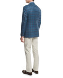 Five-Pocket Stretch Pants, Light Gray