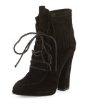 UMA LACE UP FRINGE BOOTIE