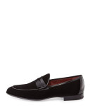 Velvet Formal Penny Loafer, Black