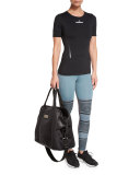 Studio Clima Striped Leggings, Chalk Blue