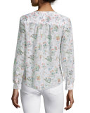 Cardoba Paisley-Print Silk Top
