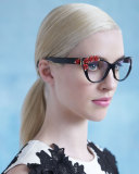 Lily Love Fashion Glasses, Black/Red