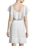 Flutter-Sleeve V-Neck Dress