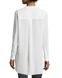 Dara Long-Sleeve Silk Blouse