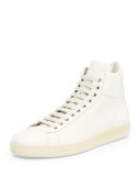 Russel Leather High-Top Sneaker, White