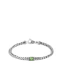 40th Anniversary Classic Chain Lava Slim Bracelet w/ Green Tsavorite