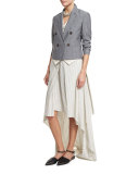 Striped High-Low Maxi Skirt, Multi