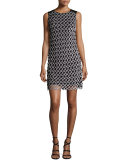 Joylyn Embellished Cocktail Dress, Black/White