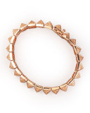 Small Pave Pyramid Bracelet, Rose Gold
